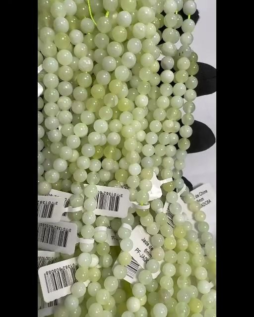 Perlas de Jade de la China A de 6mm en hilo de 40cm