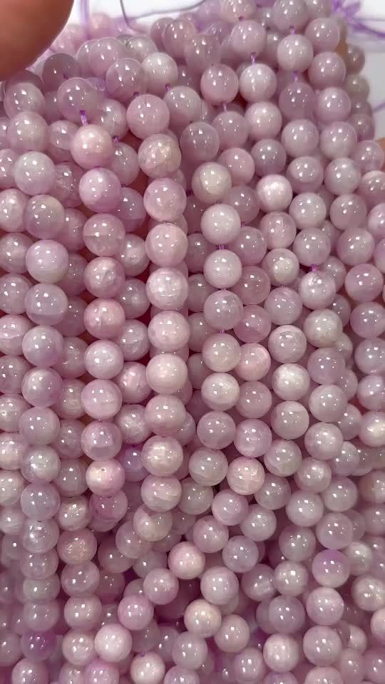 Perlas de Kunzite A de 7-8mm en hilo de 40cm