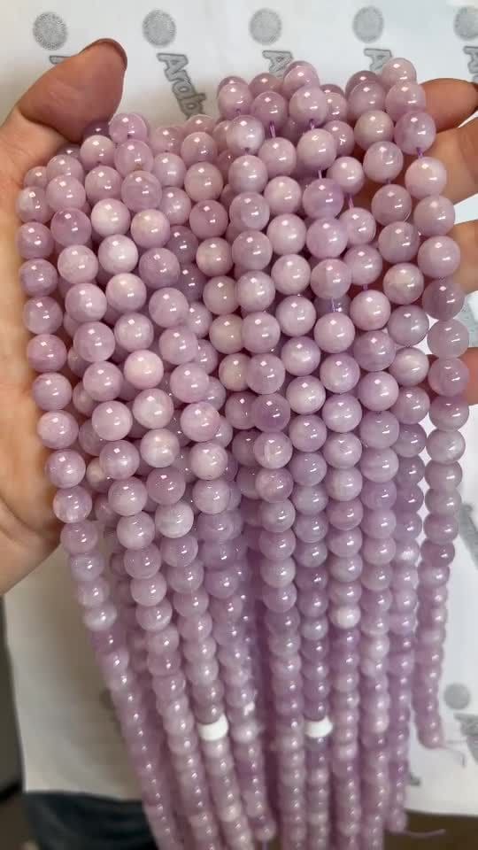 Perlas de Kunzite AA de 8mm en hilo de 40cm
