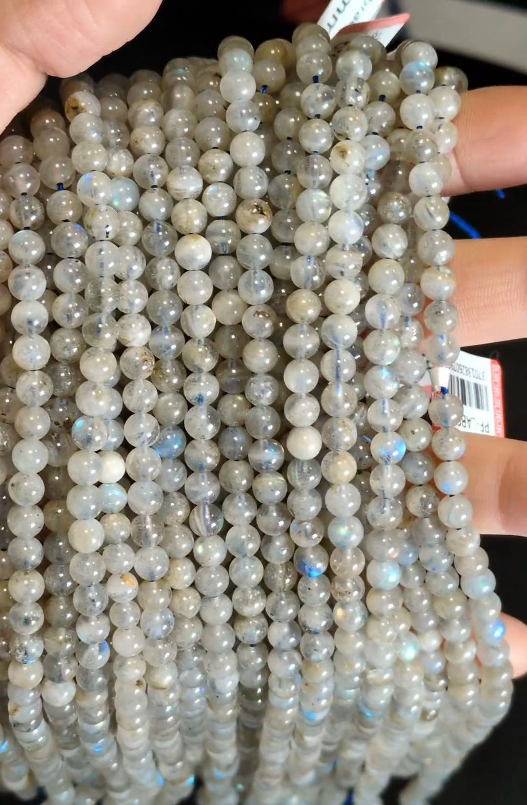 Cuentas de labradorita AA de 5-5.5 mm en alambre de 40 cm