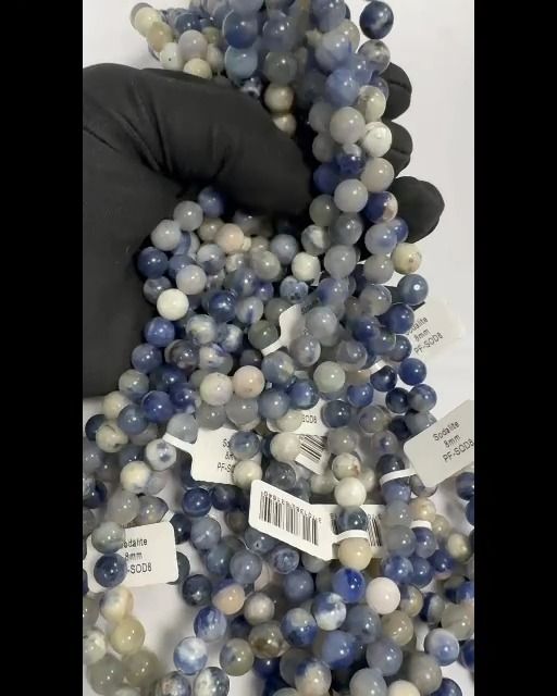 Cuentas de sodalita de 8 mm en hilo de 40 cm